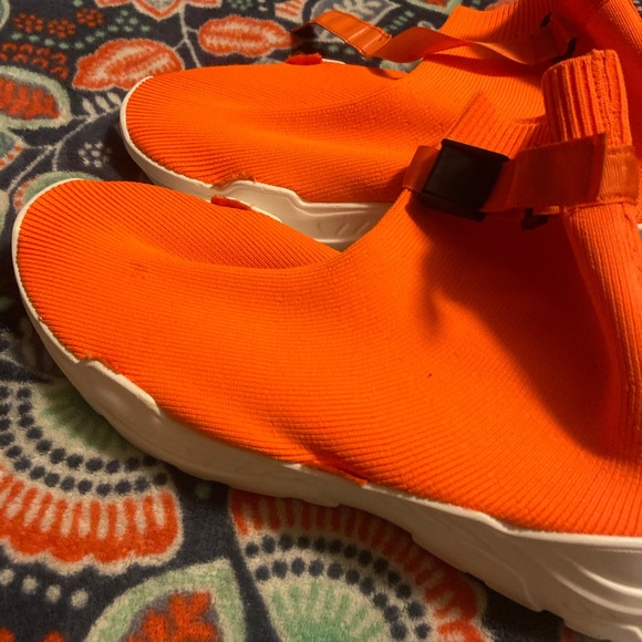 Neon Orange Sock Shoes - Picture 6 of 8